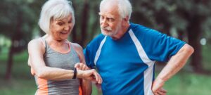 Seniors with Pedometer