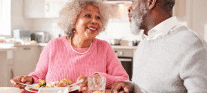 Couple eating
