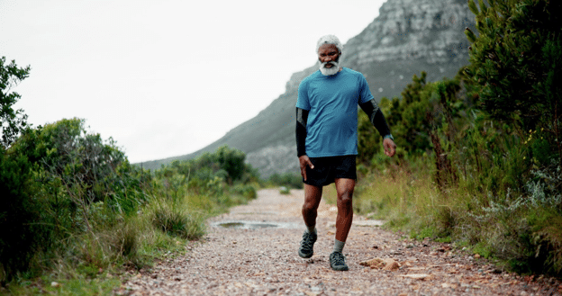 Man Running With Hurt Leg